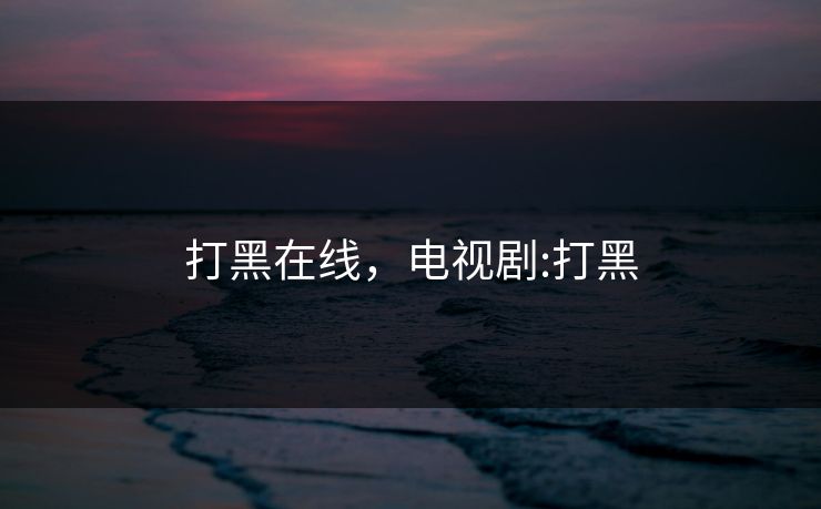 打黑在线，电视剧:打黑