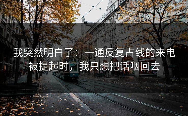 我突然明白了：一通反复占线的来电被提起时，我只想把话咽回去